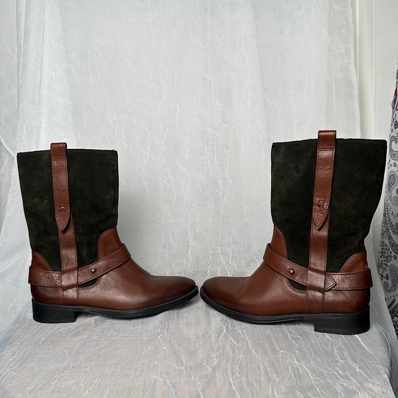 Tommy Hilfiger Equestrian Hamilton 8C Ranger Biker Boots Suede Leather - Picture 10 of 17